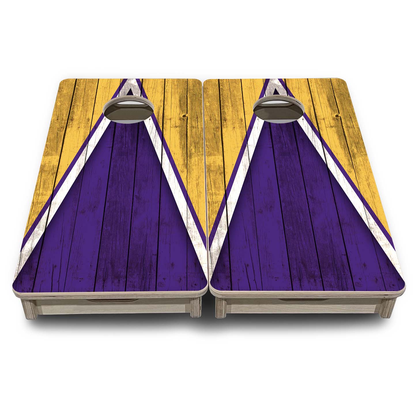 Mini Cornhole Boards - Team Color Triangle