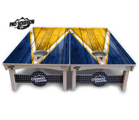 Yellow & Blue Triangle Cornhole Boards - Pro Solution Lite Series