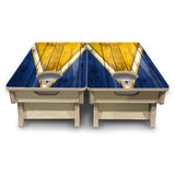 Mini Cornhole Boards - Yellow/Blue Triangle