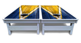Yellow/Blue Triangle Cornhole Boards - All Weather Series