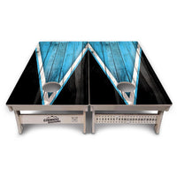 Sky Blue Triangle Cornhole Boards - Professional Tournament Series
