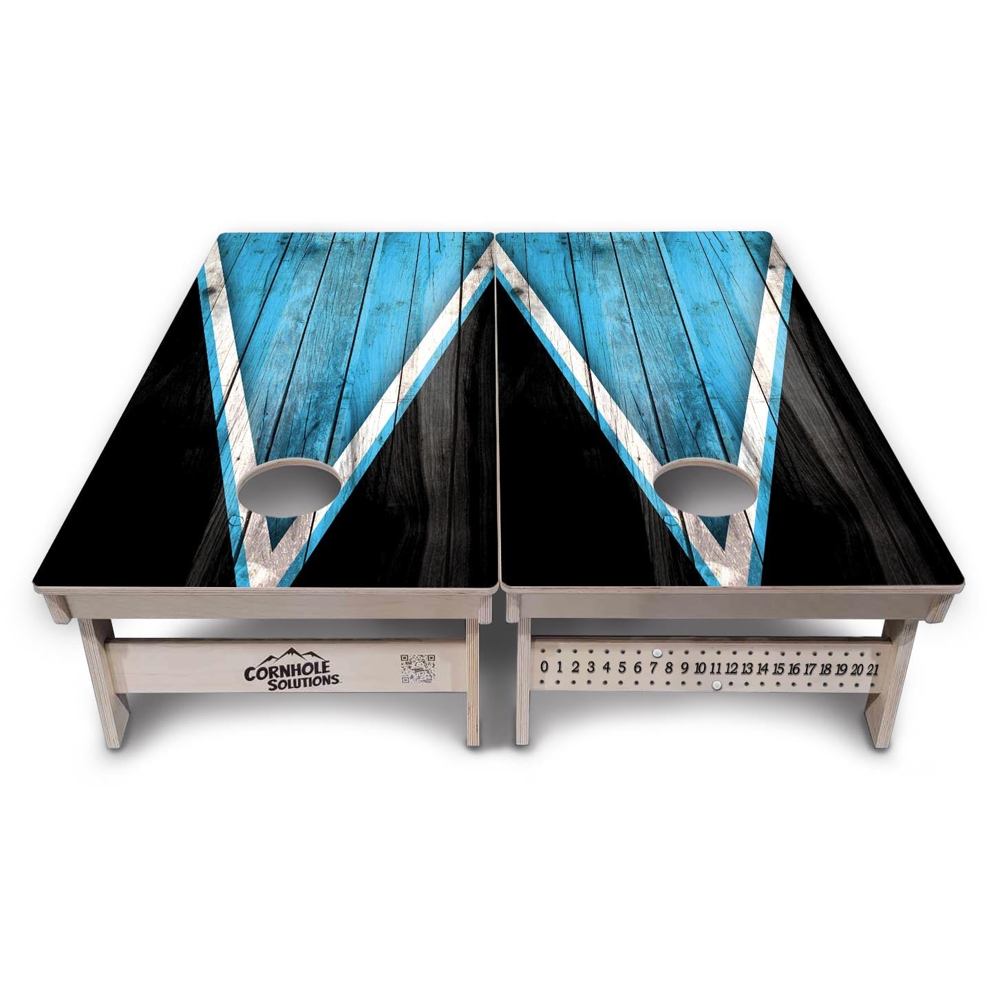 Sky Blue Triangle Cornhole Boards - Professional Tournament Series