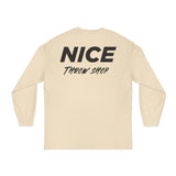 NICE Throw Shop Unisex Long Sleeve Tee with NTS Design – Multiple Colors