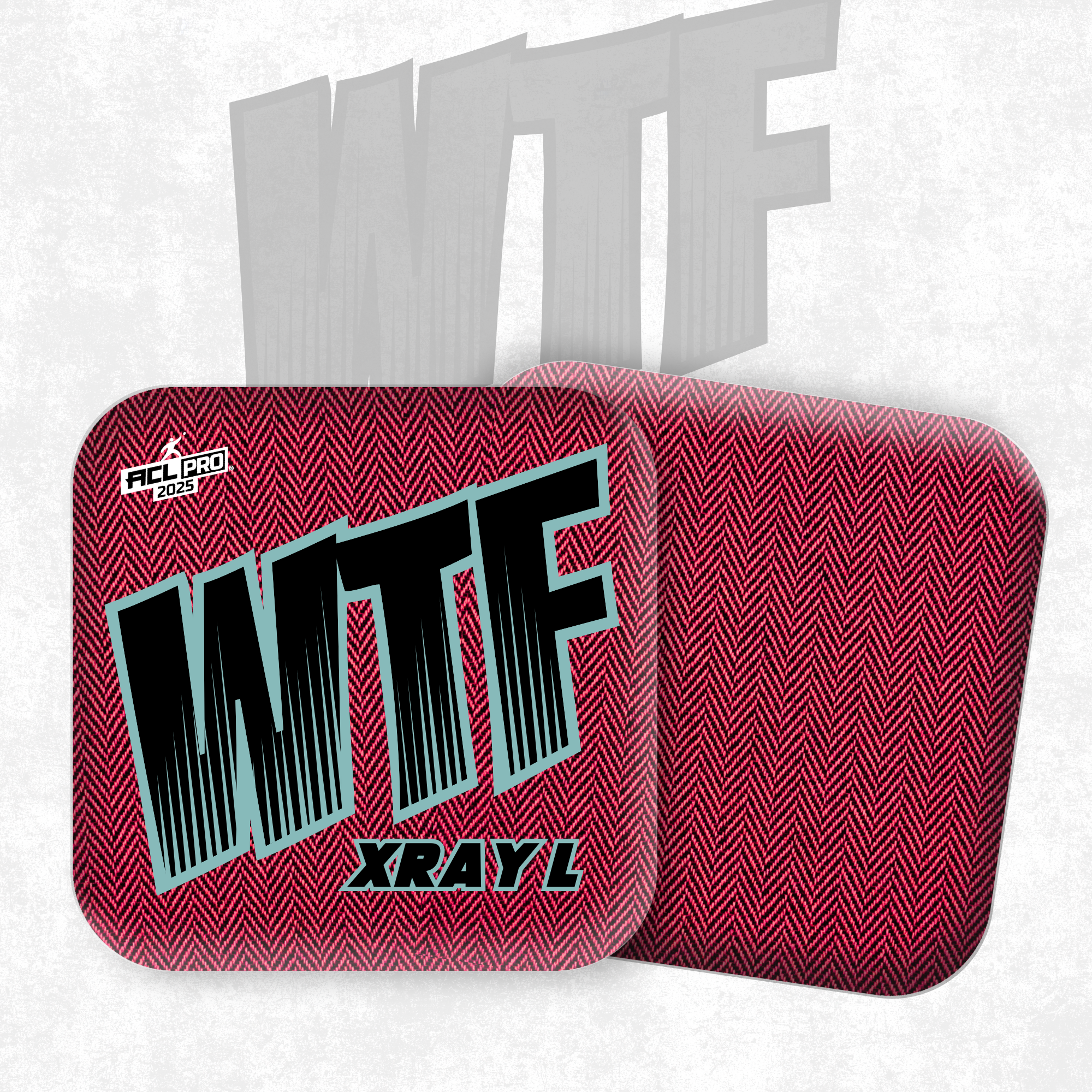 2026 WTF Cornhole X-RAY Pink/Black carpet - ACL Pro Stamped Cornhole Bags - Set of 4 bags