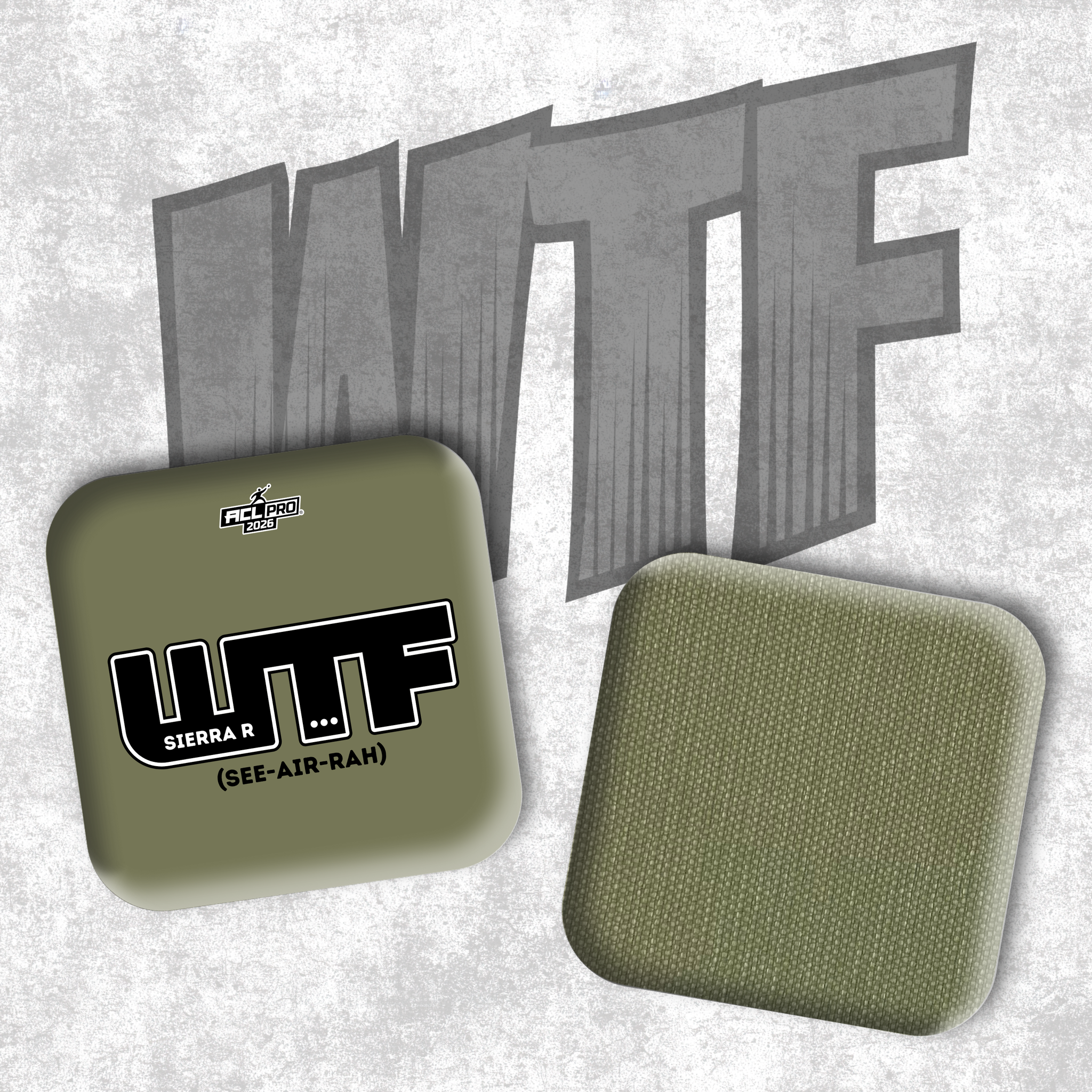 22026 WTF Cornhole Sierra Genesis Logo - ACL Pro Stamped Cornhole Bags - Set of 4 bags