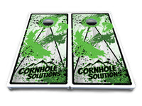 Paint Splatter CS Logo Cornhole Boards - All Weather Series