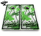 Paint Splatter CS Logo Cornhole Boards - Pro Solution Elite Series