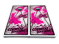 Paint Splatter CS Logo Cornhole Boards - All Weather Series