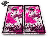 Paint Splatter CS Logo Cornhole Boards - Pro Solution Elite Series