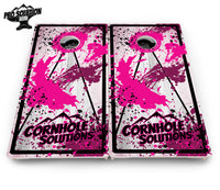 Paint Splatter CS Logo Cornhole Boards - Pro Solution Elite Series