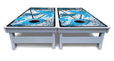 Paint Splatter CS Logo Cornhole Boards - All Weather Series