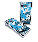 Paint Splatter CS Logo Cornhole Boards - All Weather Series