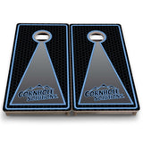 Vacation Cornhole Boards - Neon Keyhole CS Logo