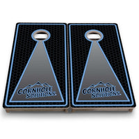 Vacation Cornhole Boards - Neon Keyhole CS Logo