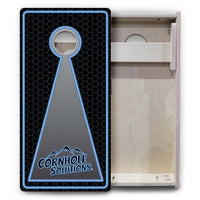 Vacation Cornhole Boards - Neon Keyhole CS Logo