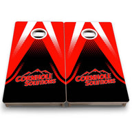 Vacation Cornhole Boards - Red/White Jersey
