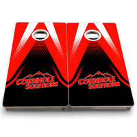 Vacation Cornhole Boards - Red/White Jersey