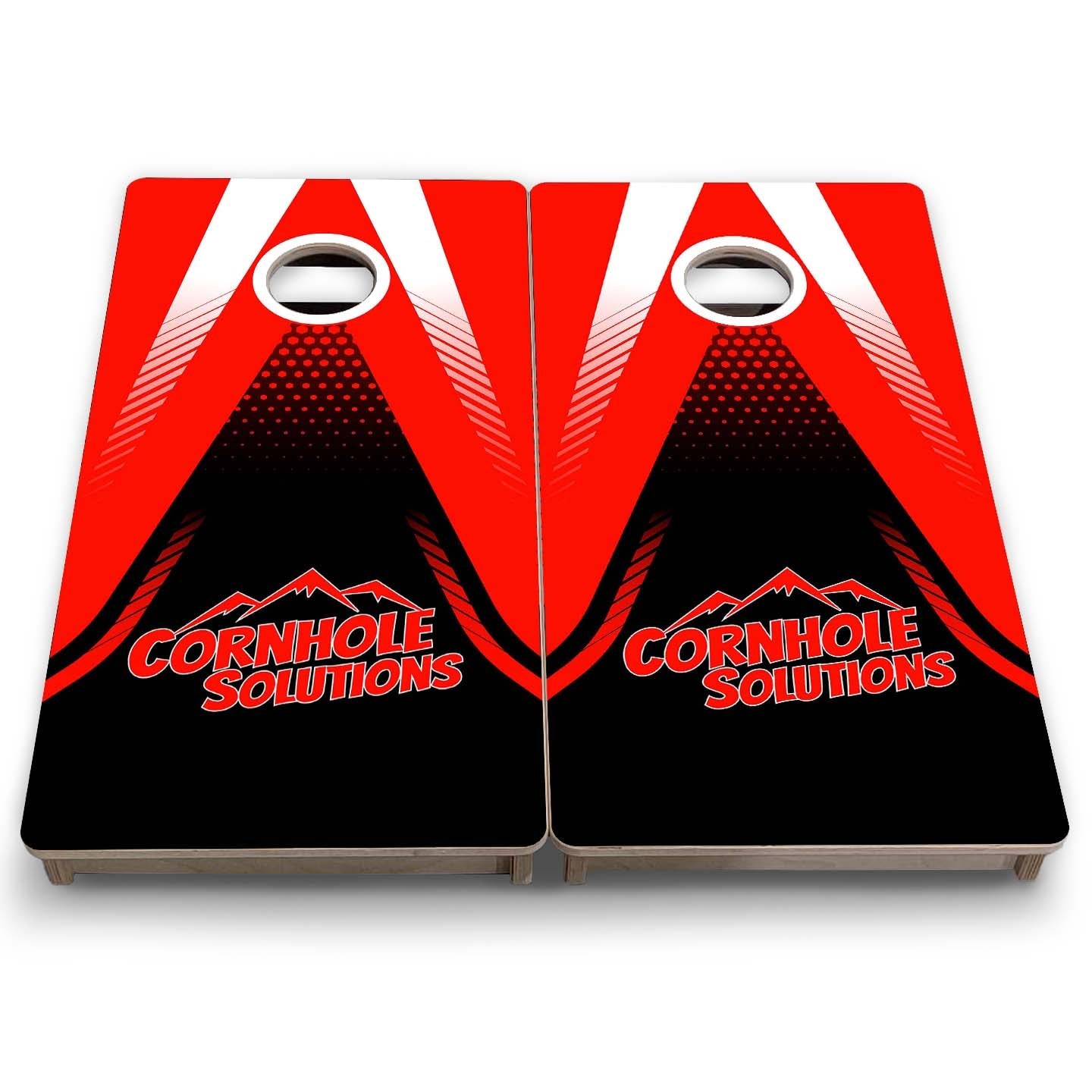 Vacation Cornhole Boards - Red/White Jersey