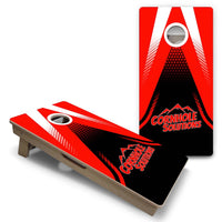 Vacation Cornhole Boards - Red/White Jersey
