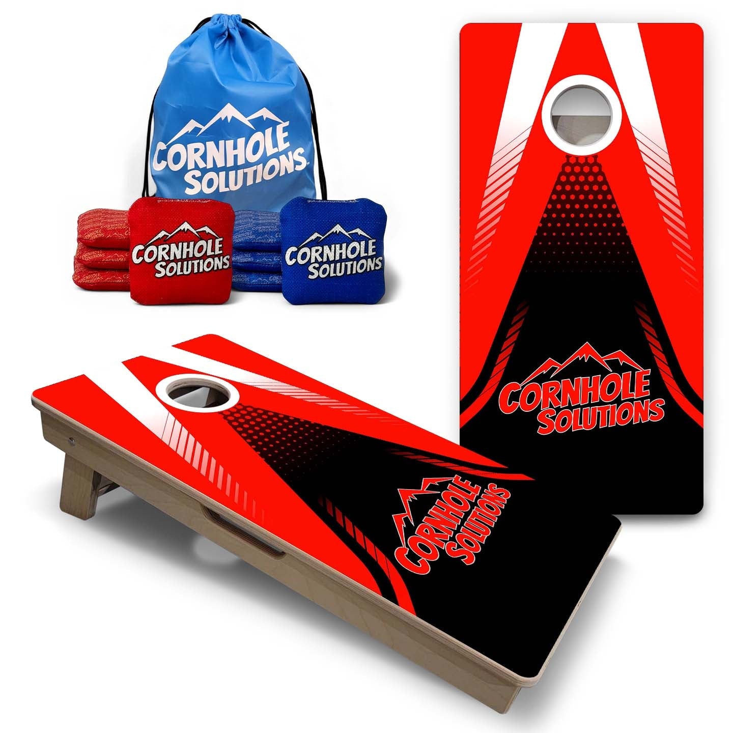 Vacation Cornhole Boards - Red/White Jersey