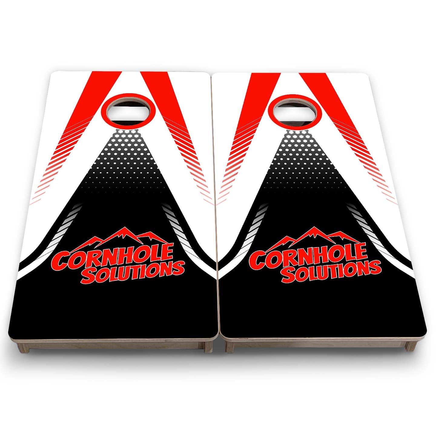 Vacation Cornhole Boards - Red/White Jersey