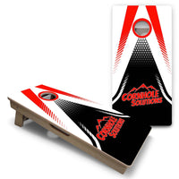 Vacation Cornhole Boards - Red/White Jersey