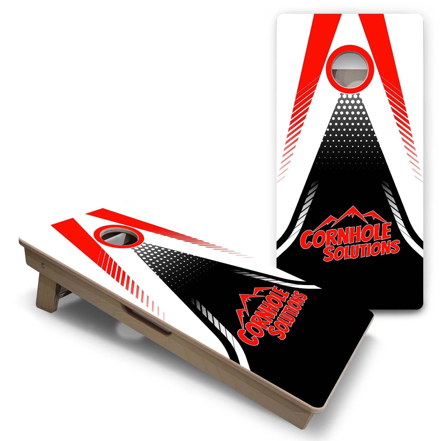 Vacation Cornhole Boards - Red/White Jersey