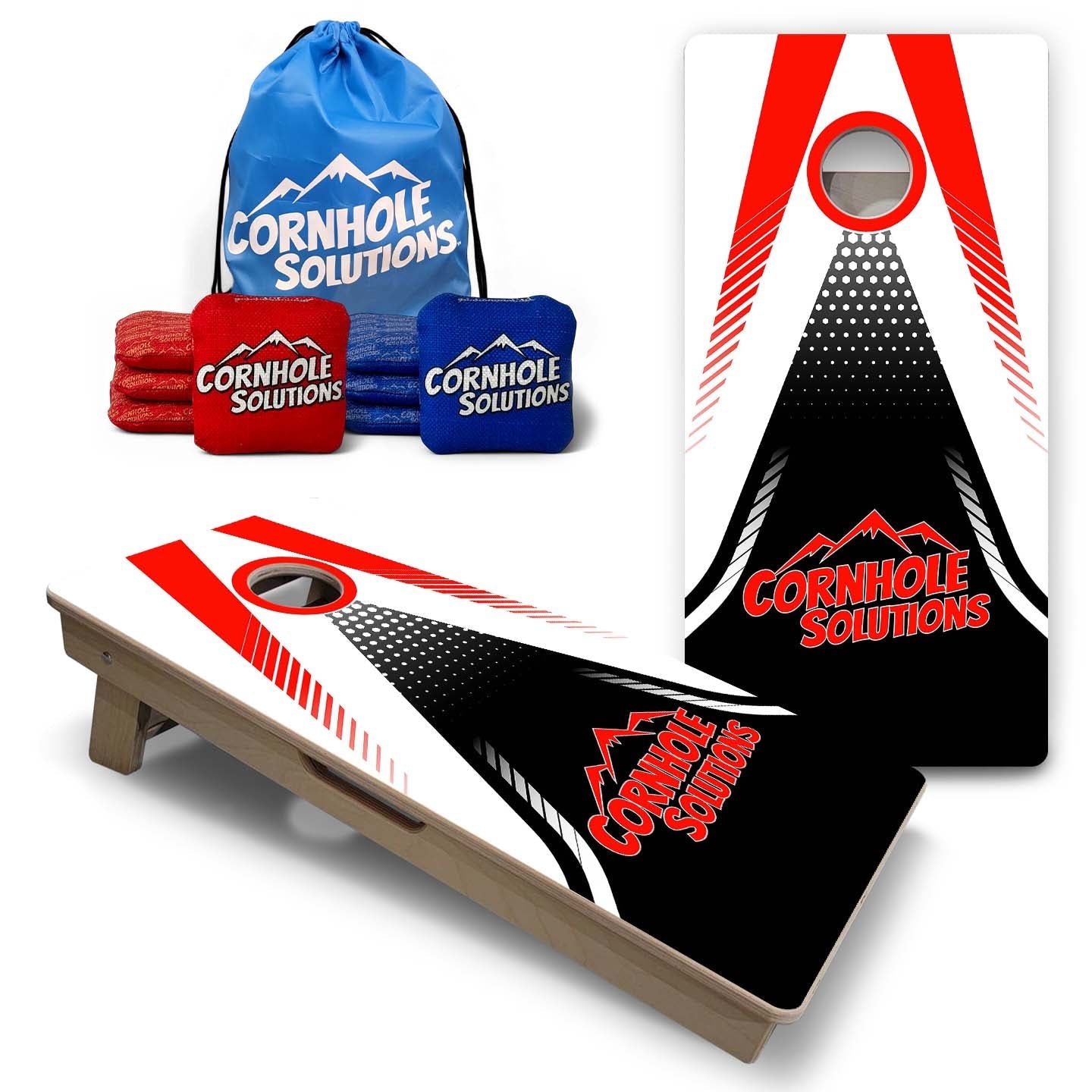 Vacation Cornhole Boards - Red/White Jersey