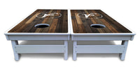 Wood Wreath Letter Cornhole Boards - All Weather Series