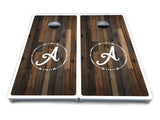Wood Wreath Letter Cornhole Boards - All Weather Series