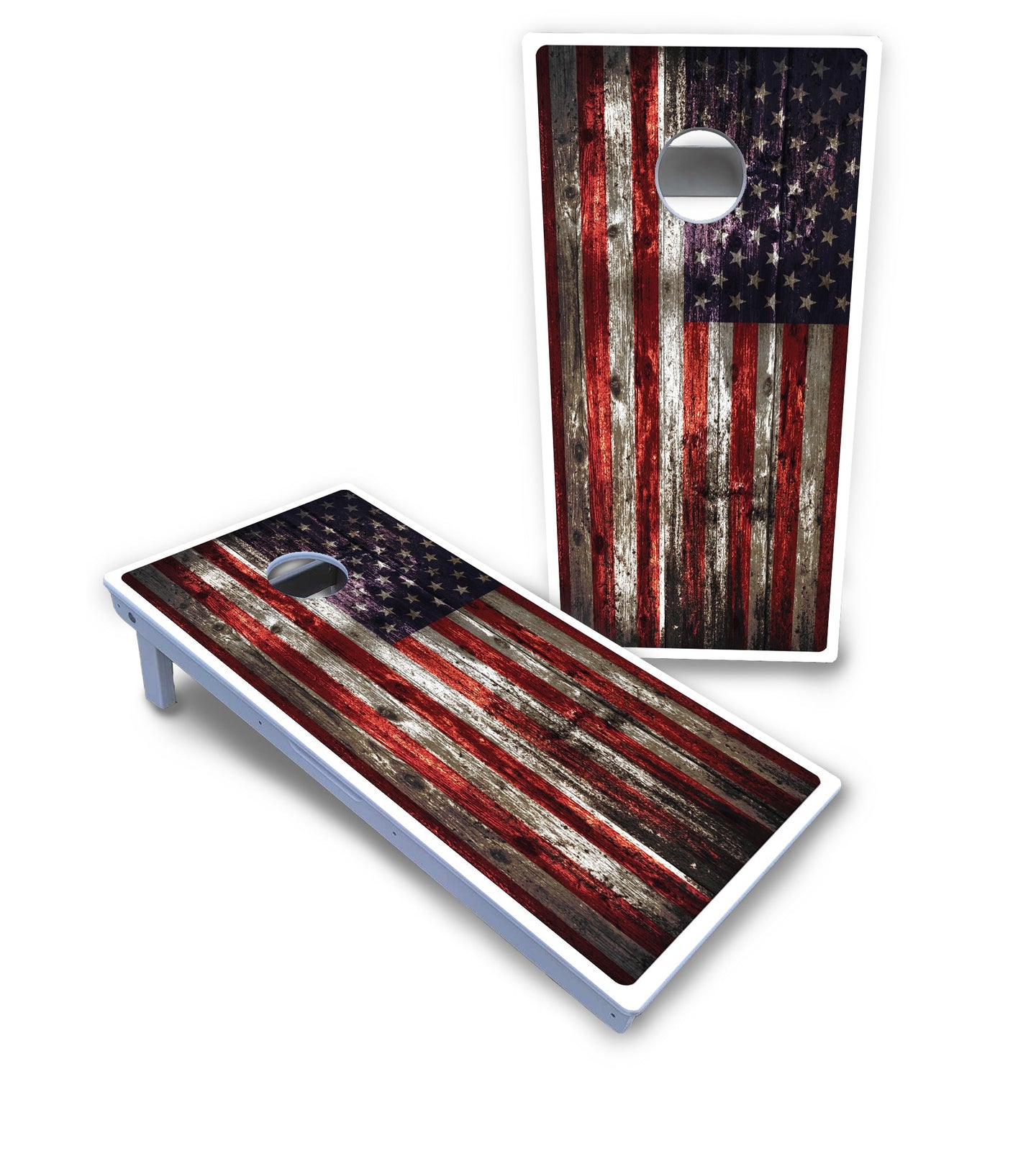 Distressed Flag Cornhole Boards - All Weather Series