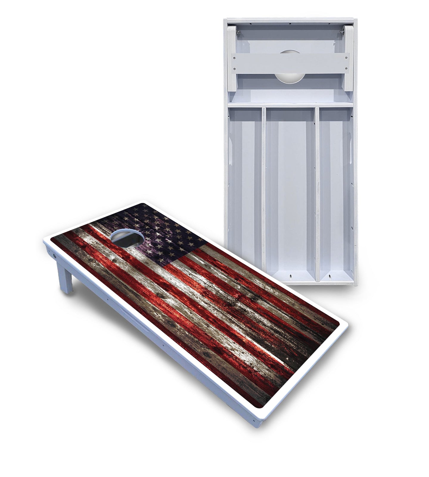 Distressed Flag Cornhole Boards - All Weather Series