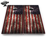 Distressed Flag Cornhole Boards - Pro Solution Elite Series