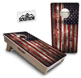 Mini Cornhole Boards - Distressed Flag