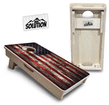 Mini Cornhole Boards - Distressed Flag