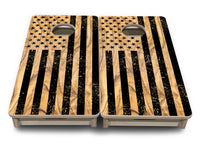 Mini Cornhole Boards - Light Wood Flag Designs