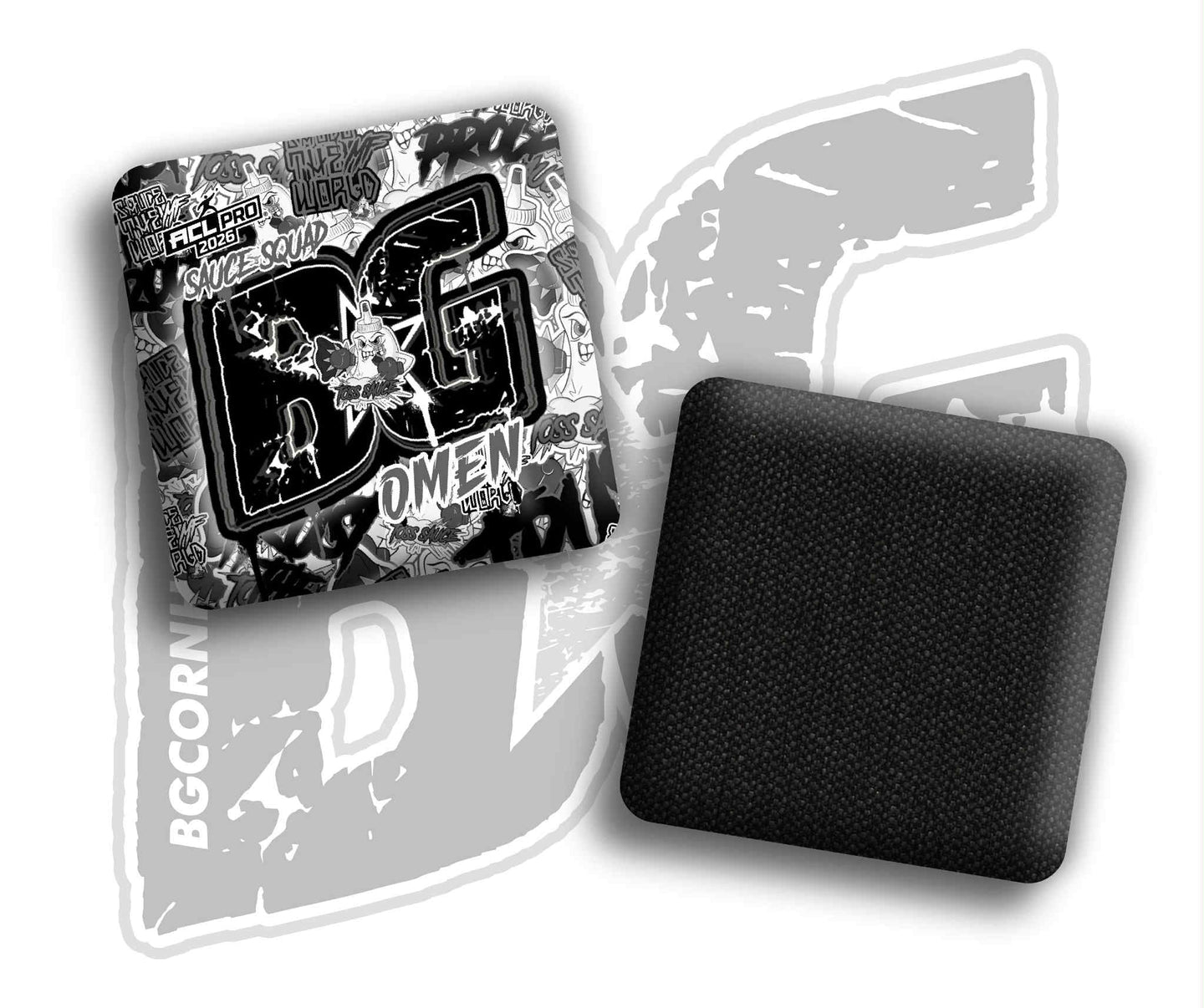 BG Cornhole 2026 Omen "Sticker Rush" Collab - ACL Pro Stamped Cornhole Bags - SET OF 4 BAGS