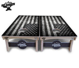 Monochrome Flag Cornhole Boards - Pro Solution Elite Series