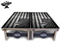 Monochrome Flag Cornhole Boards - Pro Solution Elite Series