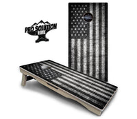 Monochrome Flag Cornhole Boards - Pro Solution Elite Series