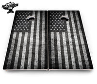 Monochrome Flag Cornhole Boards - Pro Solution Elite Series