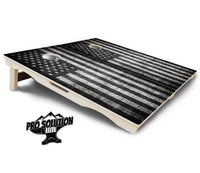 Monochrome Flag Cornhole Boards - Pro Solution Elite Series