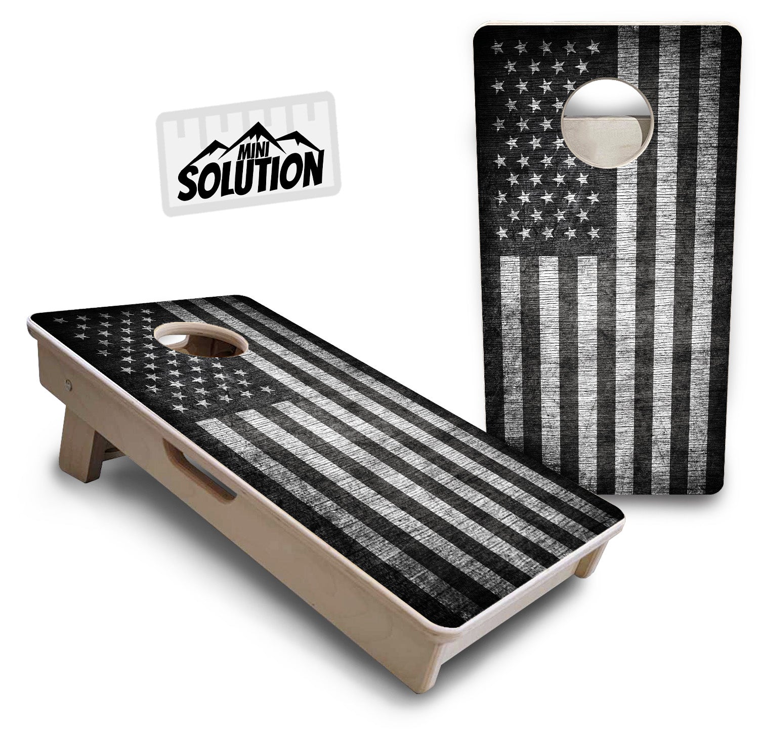 Mini Cornhole Boards - Monochrome Flag