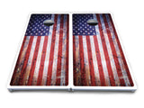 Weathered Flag Cornhole Boards - All Weather Series