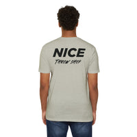 NICE Throw Shop Unisex Tee Black Logo – Multiple Colors