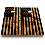Vacation Cornhole Boards - Burnt Flag