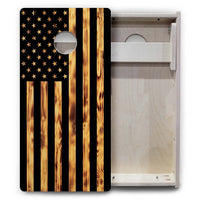 Vacation Cornhole Boards - Burnt Flag