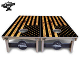 Burnt Rustic Flag Cornhole Boards - Pro Solution Elite Series