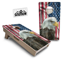 Mini Cornhole Boards - Faded Eagle Flag