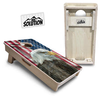 Mini Cornhole Boards - Faded Eagle Flag